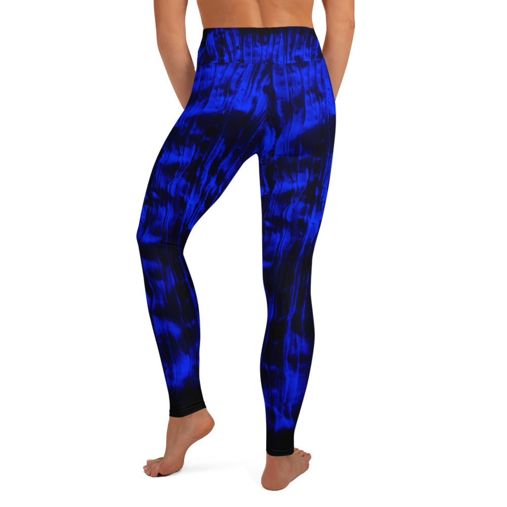 Yoga Pants. Gym High Waist Leggings. Dance Leggings Set. "Mood Indigo" Activewear by WickedYo.